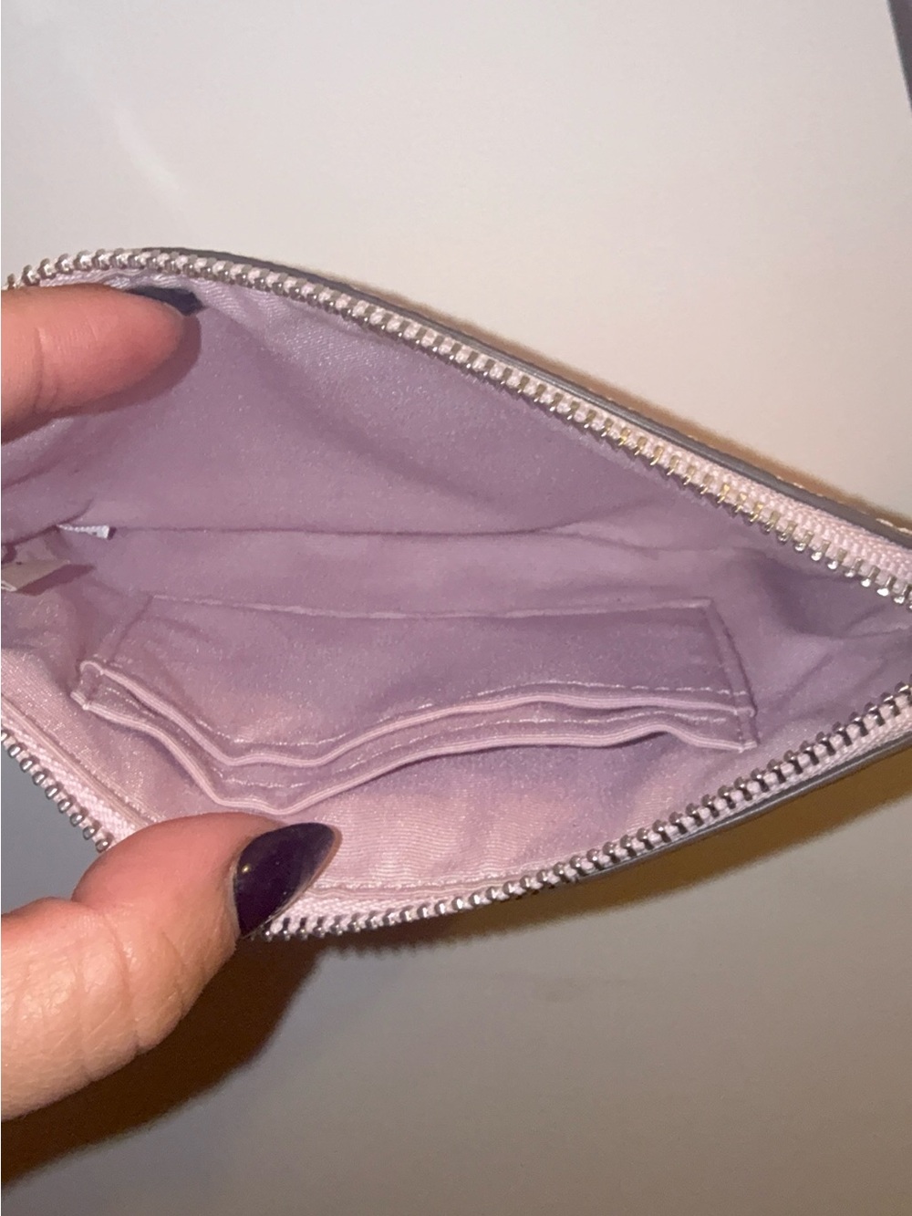 COACH Pink Signature Embossed Leather Wristlet - Picture 6 of 6